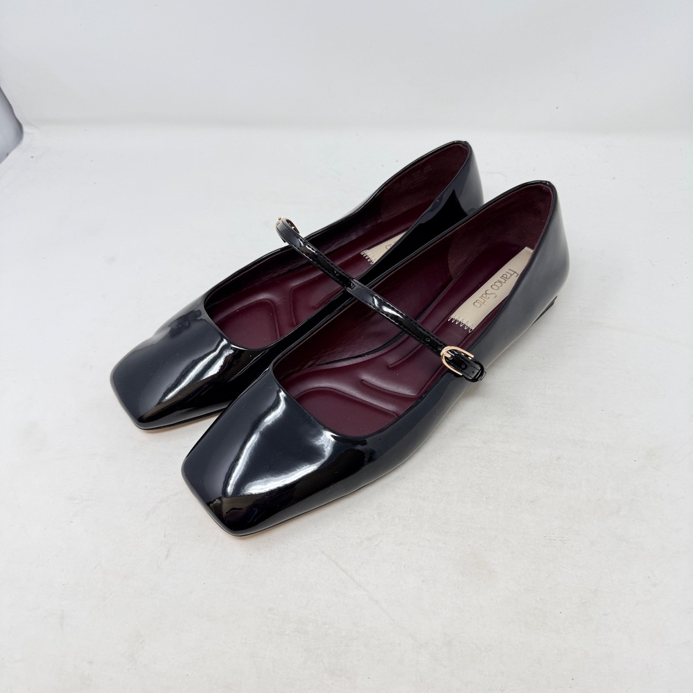 Franco Sarto Mary Jane Flats Black 9M Patent Leather Square Toe Tinsley - Picture 10 of 10